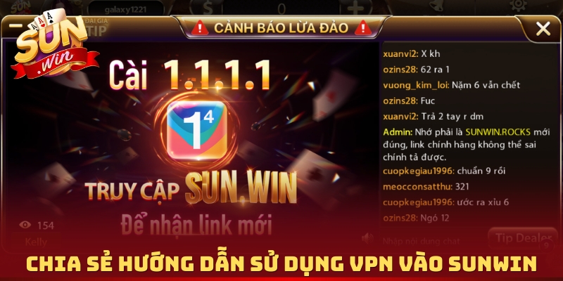 Chia sẻ hướng dẫn sử dụng VPN vào Sunwin