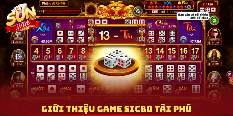 Giới thiệu game Sicbo Tài Phú