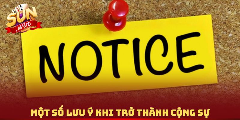 Một số lưu ý khi trở thành cộng sự